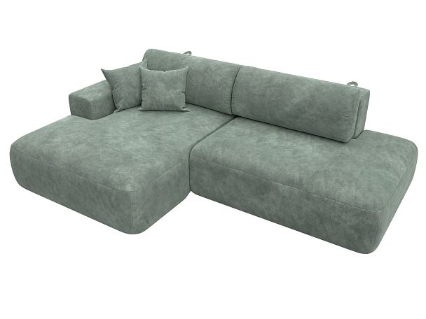 Диван угловой Лига-036 НПБ Модерн левый угол Велюр зеленый - Вид 5
