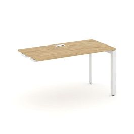 Style Project Next Стол-приставка к опор. элем. SN-59P.OPRS-004 Тиквуд Светлый/Металл Белый/Белый Заглушка 1580*600*750 - Фото предпросмотра