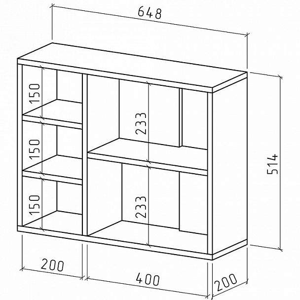 Полка навесная Лайт-19 - Вид 2