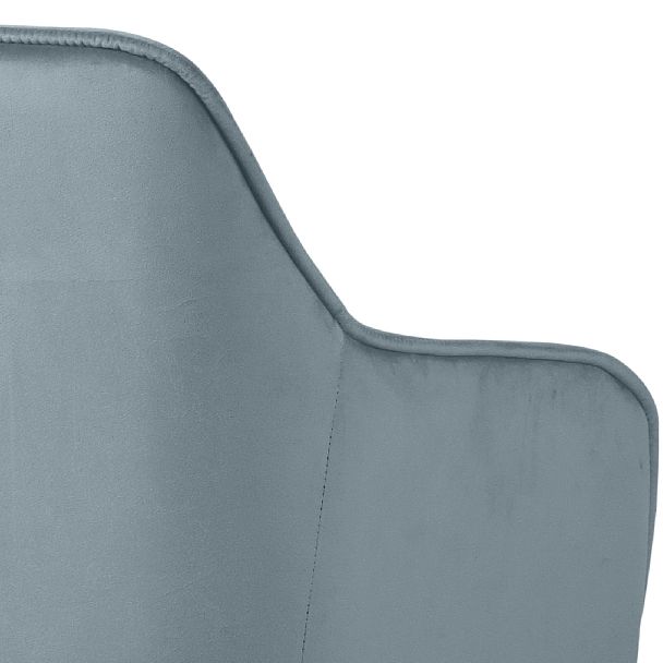 Барное поворотное кресло Мони К, Confetti dusty blue/черный - Вид 10