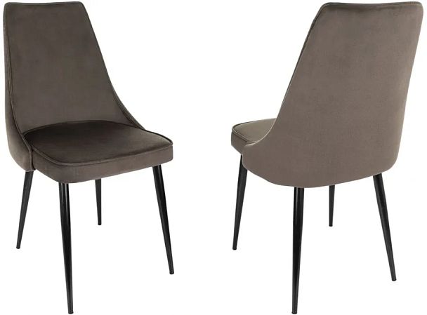 Стул для дома Бюрократ CH-K4_2 комплект 2шт коричневый Holland 74 металл черный на ножках (CH-K4_1/HL74_2) - Вид 1