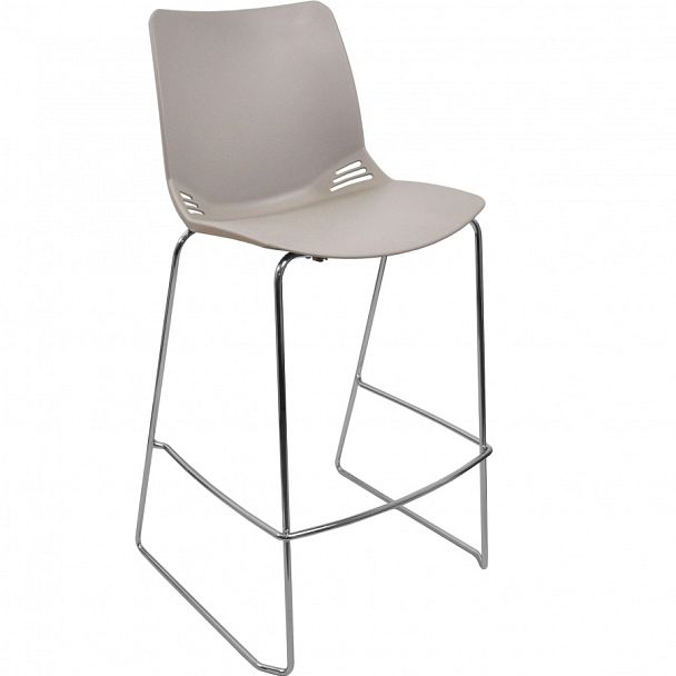 Стул Race (Пруток Барный) каркас Хром, серый - Вид 1