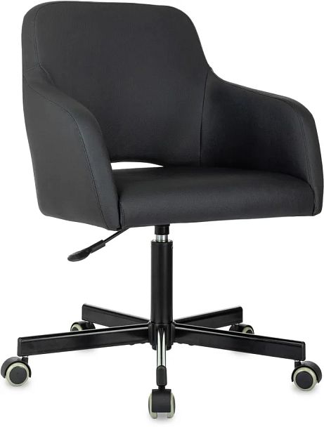 Кресло Бюрократ CH-380M черный экокожа крестов. металл - Вид 1