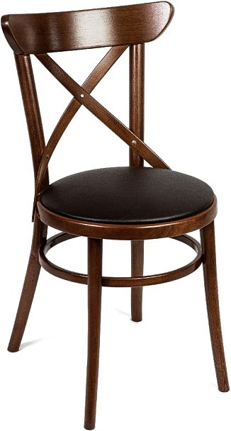 Комплект венских деревянных стульев Виен светлый орех/коричневая экокожа, 3 шт. - Вид 2