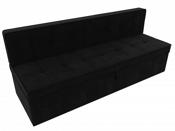 Кухонный диван Техас (полностью микровельвет черный) - Вид 5