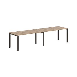 Стол 2-х местный EUWST 3180 Дуб Денвер светлый/Мокко 3126х800х750 EDIS - Фото предпросмотра