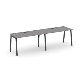 Стайл Проджект Рабочая станция односторонняя SN-4A.ORS-002 Серый Пепел/Металл Антрацит 2360*600*750 - Фото предпросмотра