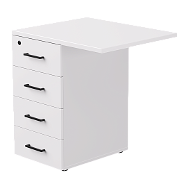 Тумба приставная Everprof EVO с топом 710х600x755 Белый - Фото предпросмотра