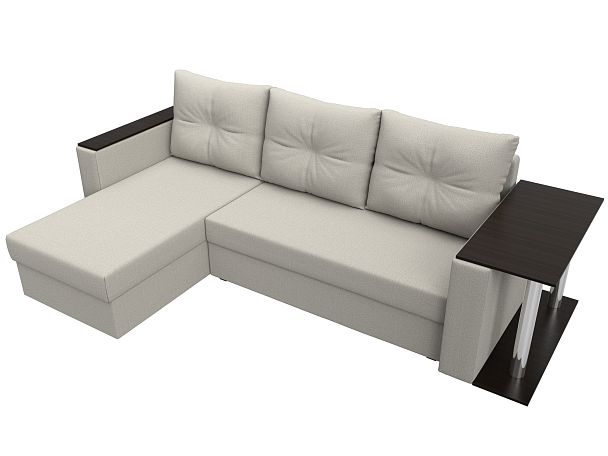 Диван угловой Атланта Лайт левый угол Рогожка бежевый - Вид 6