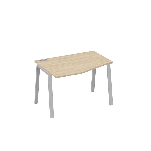 Стол эргономичный левый "Техно" на металлокаркасе TRE A4 А4 Б3 061 БП дуб скандинавский / металлокаркас серый - Вид 1