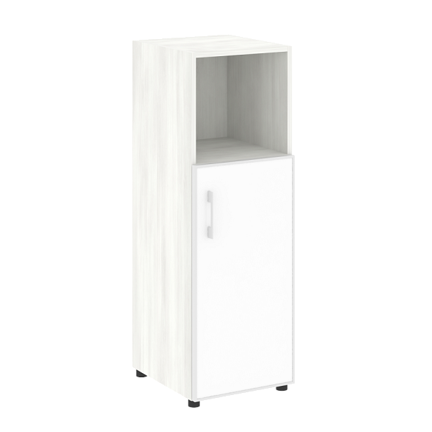 Yalta Шкаф узкий LT.SU-2.2 R (R) white Снежная патина/Стекло white 400*450*1195 - Вид 1