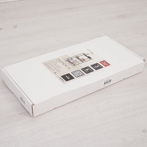 Стеллаж на металлокаркасе "Валенсия-13", 455х300х855 мм, 3 полки, черный, СТВ13 Ч - Вид 10