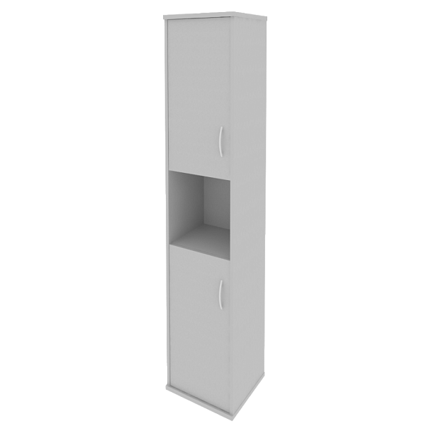 Riva Шкаф высокий узкий левый А.СУ-1.5 (L) Серый 404*365*1980 - Вид 1