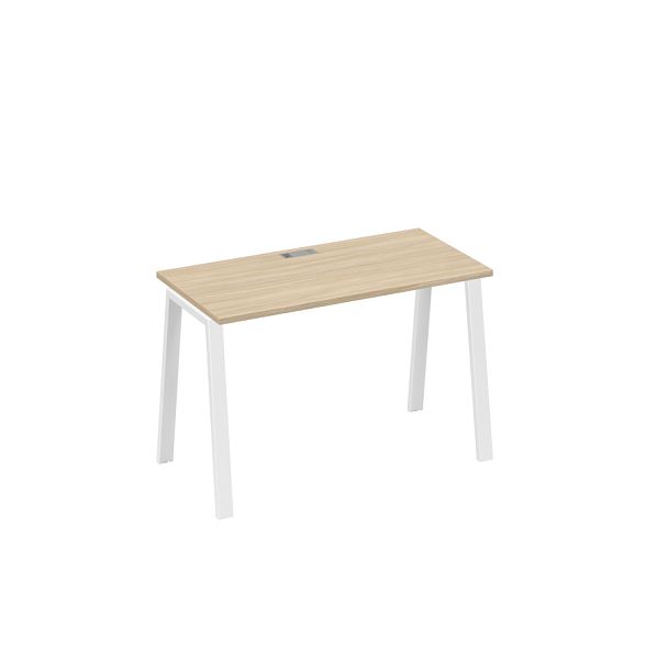 Стол письменный на металлокаркасе TRE A4 А4 Б3 003 БП дуб скандинавский / металлокаркас белый - Вид 1