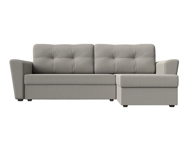 Диван угловой Амстердам Лайт правый угол Рогожка бежевый - Вид 2