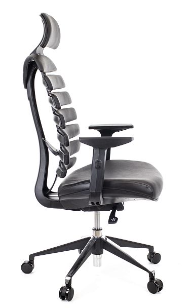 Кресло Everprof Ergo Black Кожа Черный - Вид 2