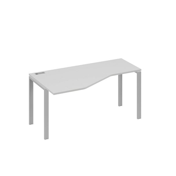 Стол эргономичный левый "Техно" на металлокаркасе UNO A4 А4 Б1 055 БП серый / металлокаркас серый - Вид 1