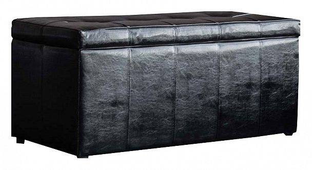Банкетка-сундук Лонг черная - Вид 1