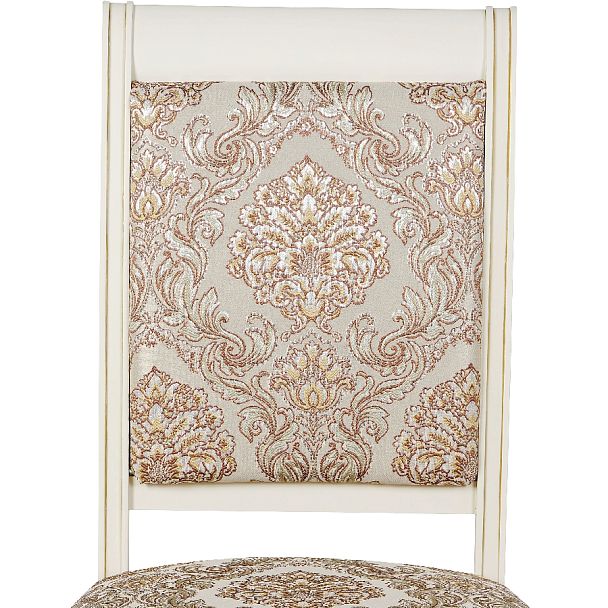 Комплект деревянных стульев с мягким сиденьем Бармс Слоновая кость золотая патина/Бежевый жаккард, 2 шт. - Вид 7