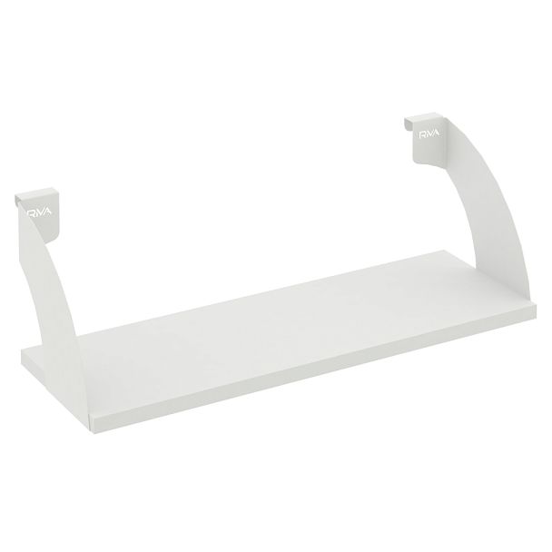 Навесные полки. Кронштейны+ЛДСП полка 600мм MAN-41-6 Белый бриллиант/Белый металл 600*220*200 - Вид 1