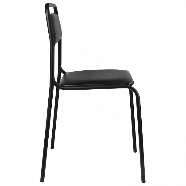 Стул для посетителей "Аскона", черный каркас, кожзаменитель черный, СМ 7/7-02 К-01 - Вид 4