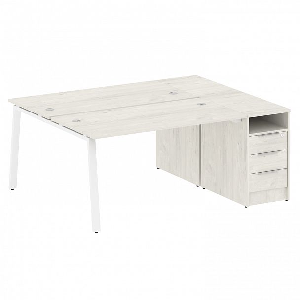 Рабочая станция "Metal System" БА.РС-СТП-2.3 дуб наварра/белый - Вид 1