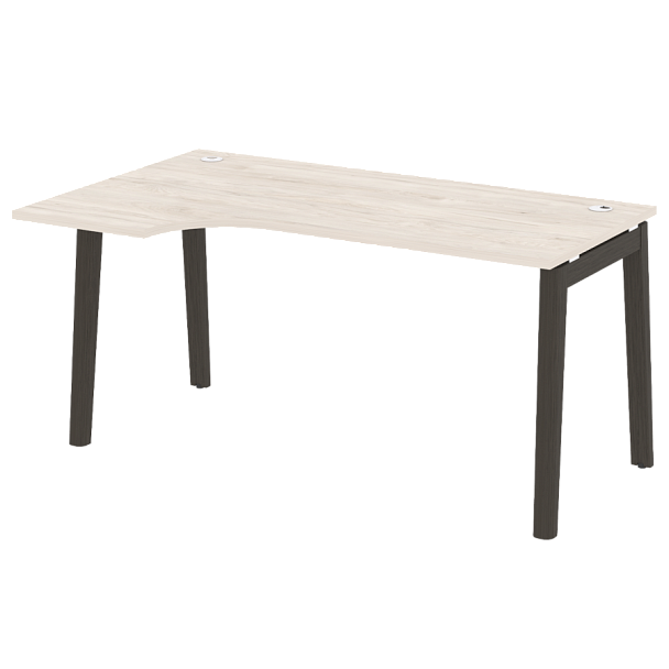 Onix Wood Стол эргономичный левый OW.SA-1 (L) Денвер светлый/Дуб тёмный/Антрацит металл 1580*980*750 (720/460) - Вид 1