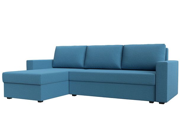 Диван угловой Траумберг Лайт левый угол Рогожка голубой - Вид 1