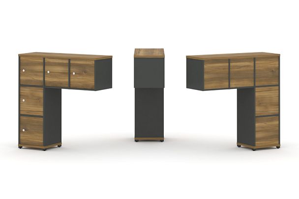 Concept Надставка низкая CN.ONN-007 Сандал Янтарный/Антрацит/Металл Антрацит 1099*365*1130 - Вид 1