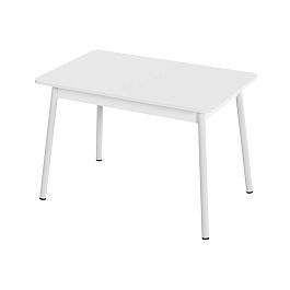 Стол Лион 1 ЛДСП (Подстолье косое белое) НЕ ВЫБИРАТЬ Белый матовый - Фото предпросмотра
