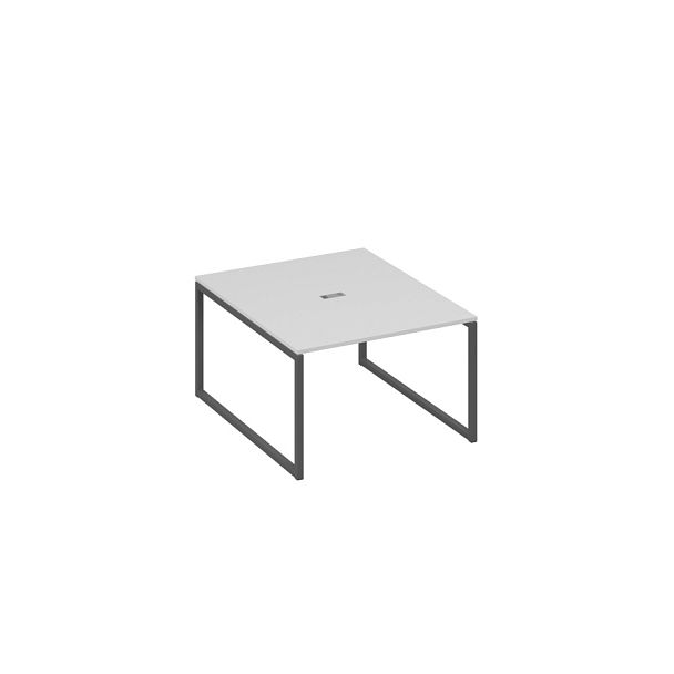 Стол 120 переговорный с металлокаркасом QUATTRO A4 А4 Б4 134 БП серый / металлокаркас антрацит - Вид 1