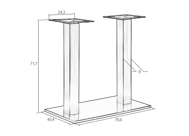 Подстолье обеденное DOBRIN DEBRA WIDE - Вид 5