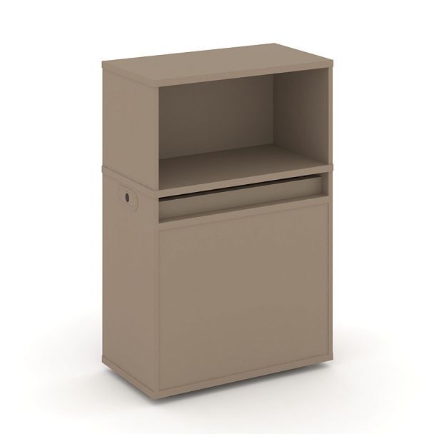 Estetica Набор №1. Тумба одиночная+низкая надставка ES.NB.1N-1 Латте 750*410*1135 - Вид 1