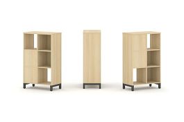 Стайл Проджект Набор стеллажа 2-х сторон., 3 яр. SN.NSD-321 Акация Лорка/Металл Антрацит 754*400*124 - Фото предпросмотра