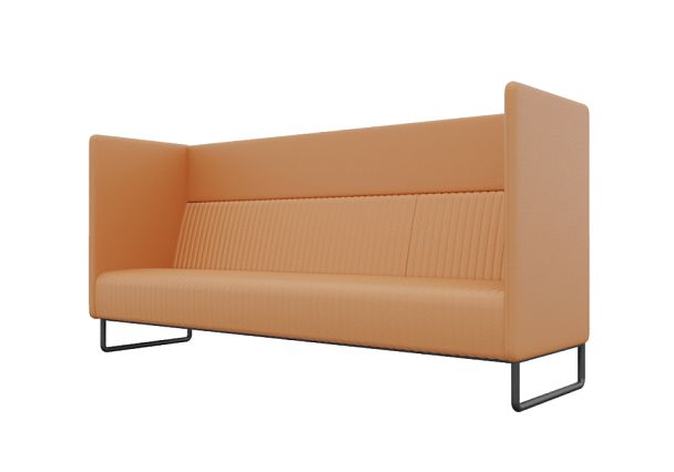 Bronks Диван трехместный BROS-3 Nappa 490/Металл Черный 2100*760*1180 - Вид 1