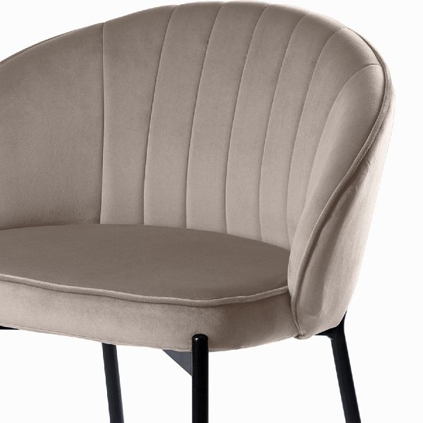 Полубарный стул Миэль серо-бежевый/черный - Вид 6