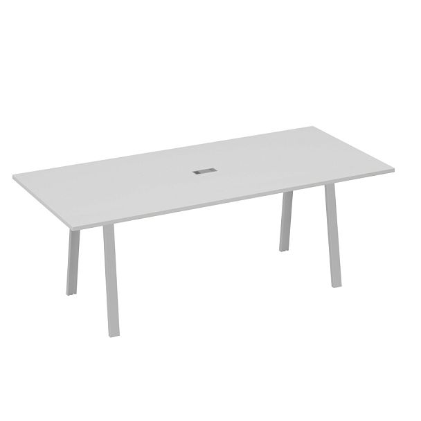 Стол 220 на каркасе TRE для переговоров A4 А4 Б3 124 БП серый / металлокаркас серый - Вид 1