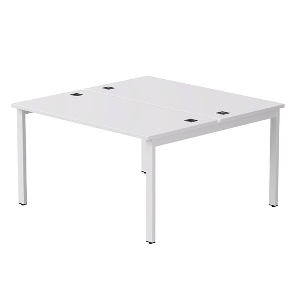 Бенч-система на 2 места Everprof EVO на металлокаркасе 1380х670(1370)x755 Белый/Белый - Вид 1