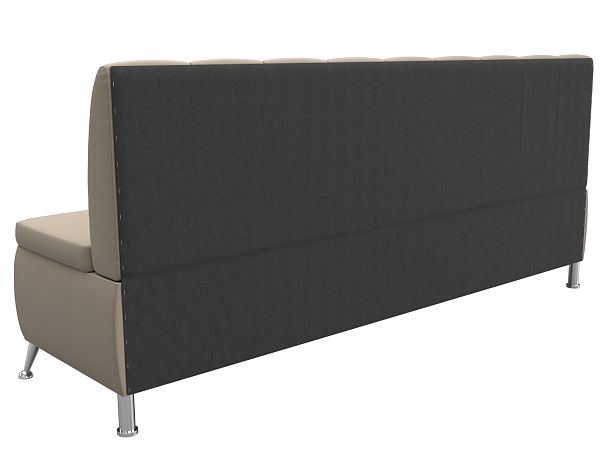 Кухонный прямой диван Кантри (полностью экокожа бежевая) - Вид 7