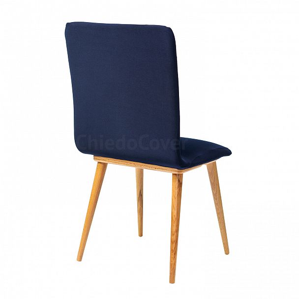 Чехол 46 с прямой спинкой, темно-синий - Вид 3