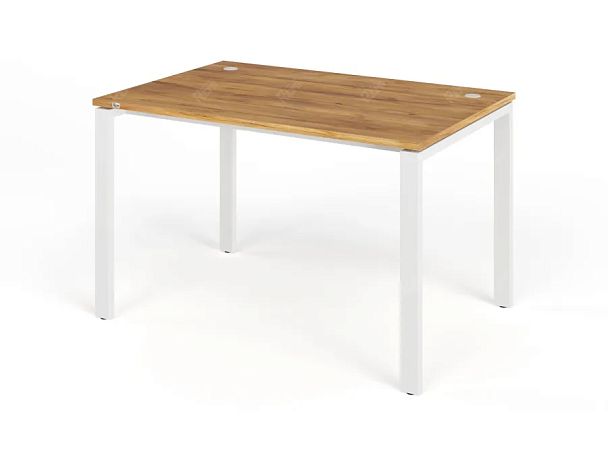 TANDEM RTD062-MK-120-ME Стол прямой на металлокаркасе ун-й 1200х800х750 Таксония медовая/Белый - Вид 1