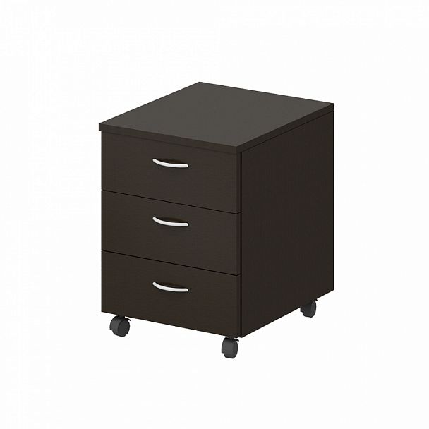 Тумба мобильная (подкатная) "Тумбы мобильные" ПК-АРМ-ТММ43Х50Я3-В1-134А венге - Вид 1