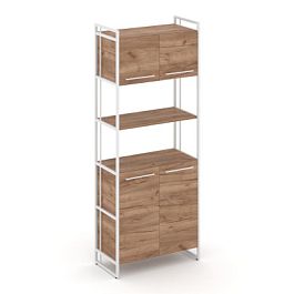 Rift Шкаф 5 ниш широкий RF.SS-53 Дуб Табак/Металл Белый 798*396*2010 - Фото предпросмотра