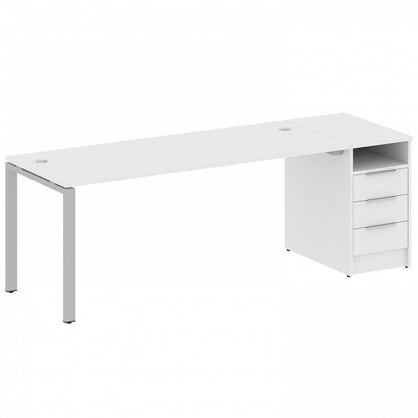 Рабочая станция "Metal System" БП.РС-СТП -1.5 белый/серый - Вид 1