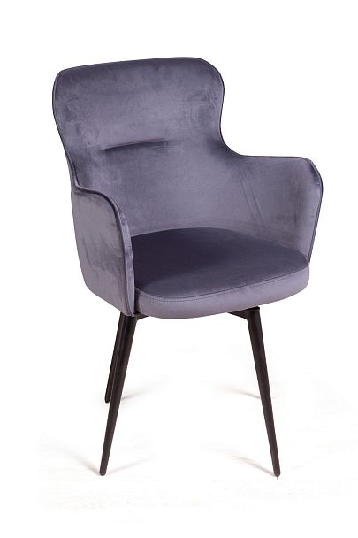 Стул King, поворотный на 90 градусов, функция возврата, антишум, бархат серый 27 - Вид 3