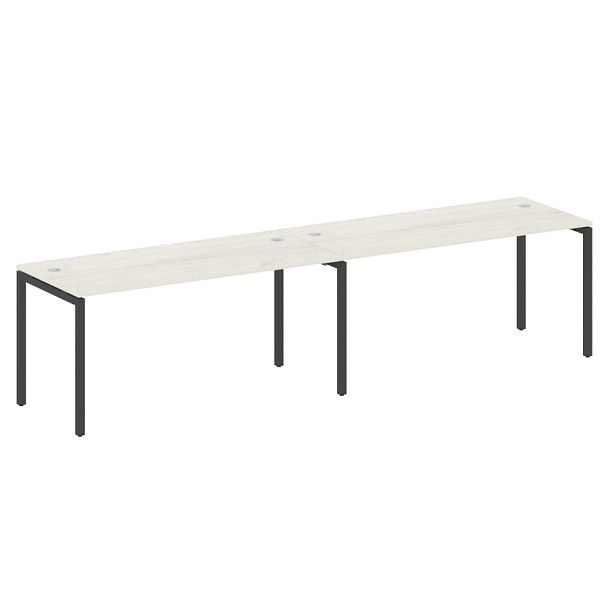 Metal System Quattro Р. ст. на 2 раб. места на П-образном м/к 40БП.СМ-2.4 Дуб наварра/Антрацит металл 3200*720*750 - Вид 1