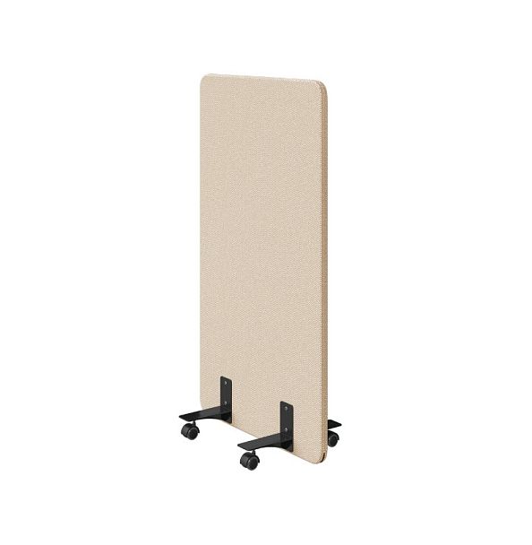 Муви Перегородка на колесах 80/140 арт.mv-80/140 кат.1 рогожка  Kiton 02 бежевый "Шумопоглащающие офисные мобильные перегородки Муви"  ТК-002920003529 бежевый - Вид 1