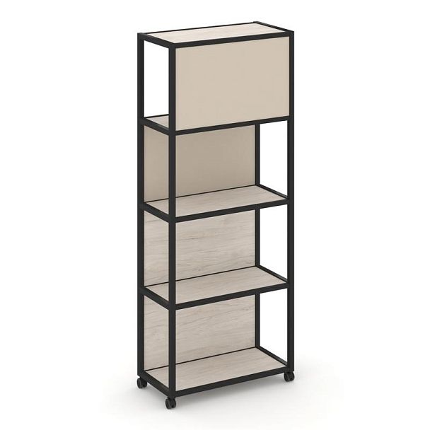 Shelf Mobile Стеллаж 5 уровней 1 секция VR.LT-STK-504.08 Денвер Светлый/Металл Черный/W-04 800*400*2000 - Вид 3