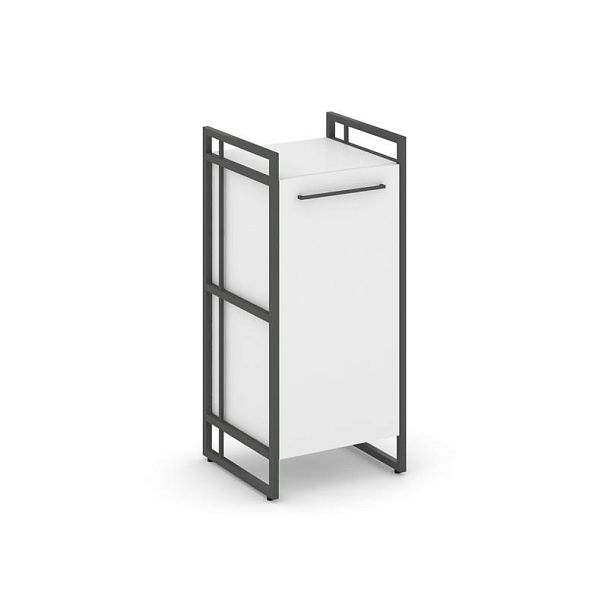 Rift Шкаф 2 ниши узкий RF.SU-21 (R) Белый Бриллиант/Металл Антрацит 420*396*924 - Вид 1