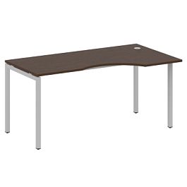 Metal System Quattro Стол криволинейный правый на П-образном м/к 40БП.СА-1 (R) Венге/Серый металл 1600*900*750 - Фото предпросмотра